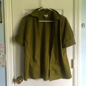 Worthington green Button down shirt Size L